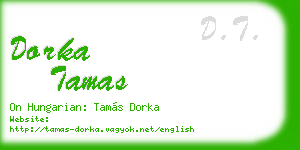 dorka tamas business card